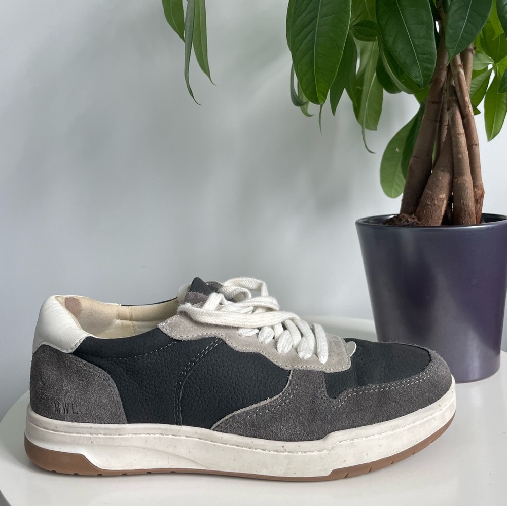 Women Size 8.5 Madewell Court Sneakers Deep Navy/Dark Gray Color Block Shoes